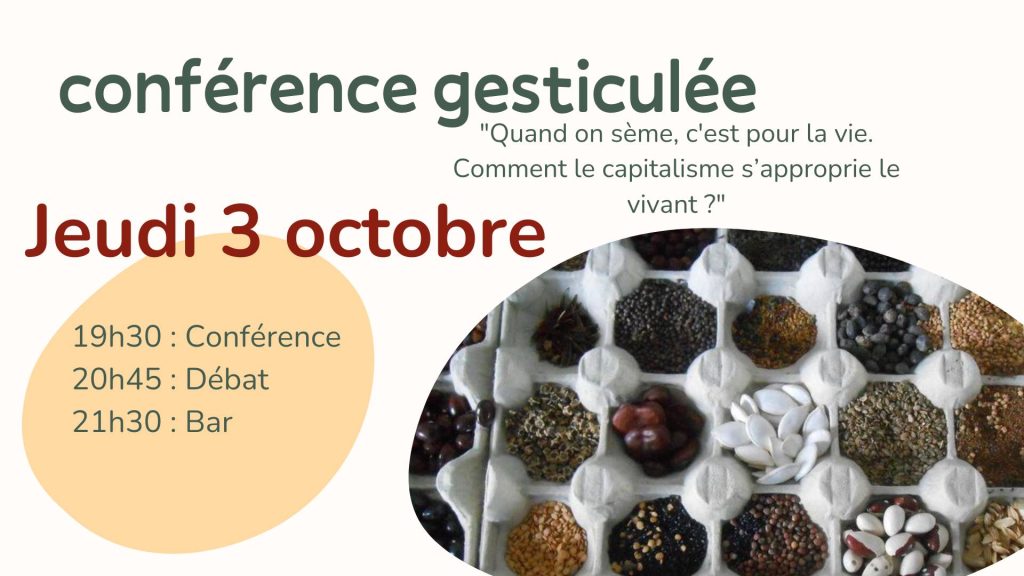 Visuel de conférence gesticulée du 3 octobre à Agricotiers