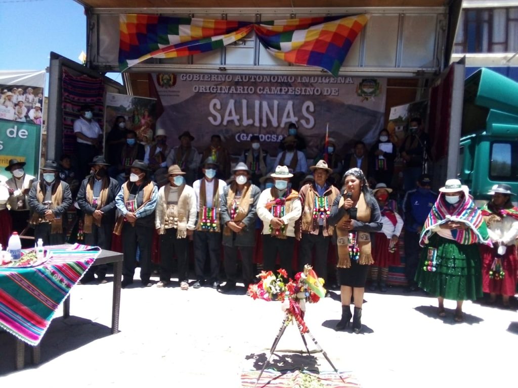 Acte public officiel d'investiture des autorités du GAIOC de Salinas